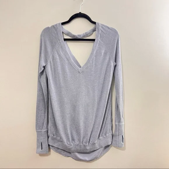 Lululemon Unity Pullover Heathered Fossil Boolux Tencel Sz 8 - Picture 2 of 11